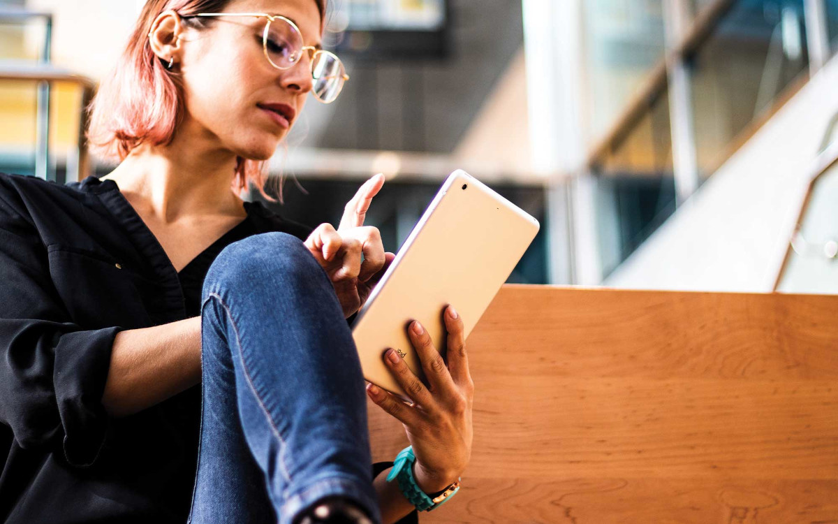 Young Woman Using Tablet