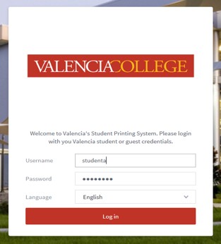 Valencia College login example