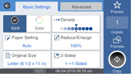 Printing station color output mode